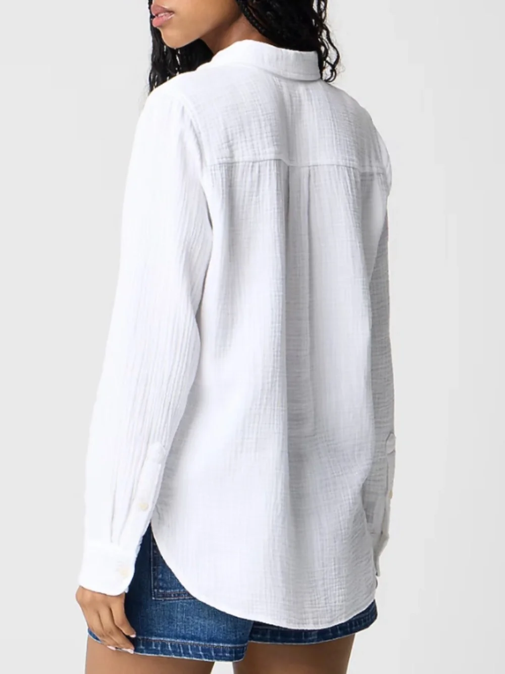 J. Crew Factory Double-gauze Button-up Long Sleeve Shirt, Size Medium - Picture 2 of 9